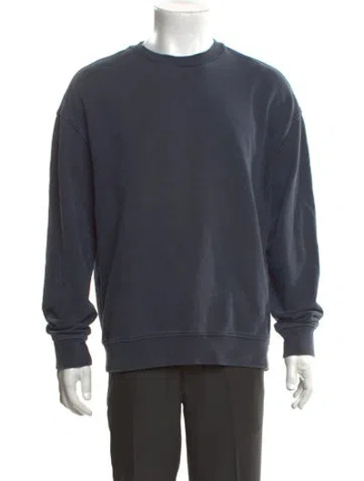 Pre-owned Ksubi Crew Neck Long Sleeve Sweatshirt In Blue