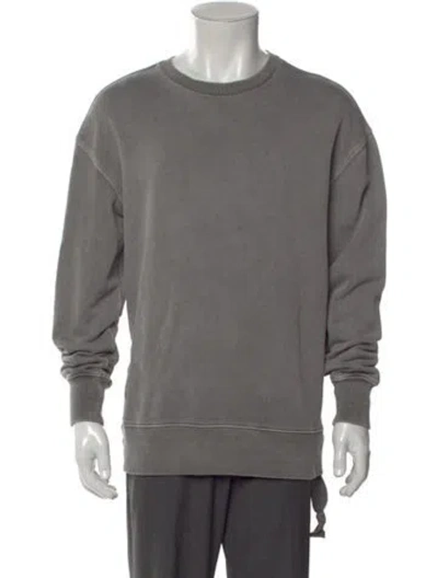 Pre-owned Ksubi Crew Neck Long Sleeve Sweatshirt In Gray