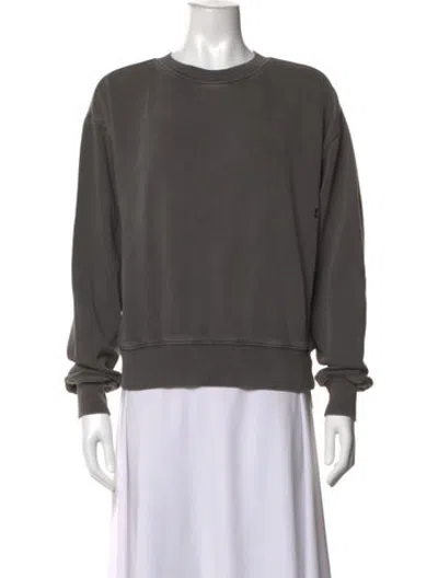 Pre-owned Ksubi Crew Neck Long Sleeve Sweatshirt In Grey