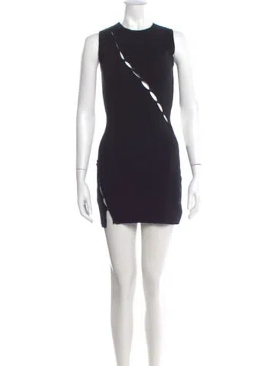 Pre-owned Ksubi Crew Neck Mini Dress In Blue