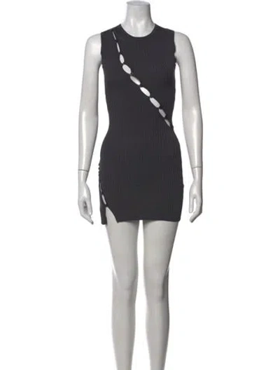 Pre-owned Ksubi Crew Neck Mini Dress In Grey