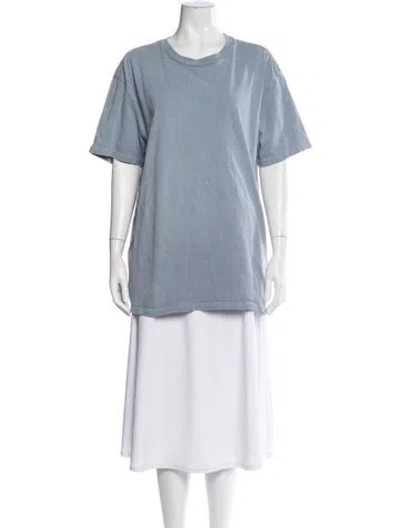 Pre-owned Ksubi Crew Neck Short Sleeve T-shirt In Blue