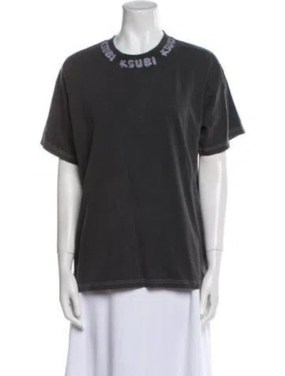 Pre-owned Ksubi Crew Neck Short Sleeve T-shirt In Blue