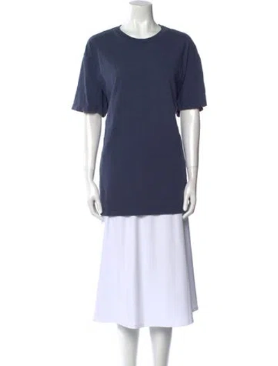 Pre-owned Ksubi Crew Neck Short Sleeve T-shirt In Blue