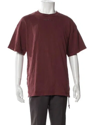 Pre-owned Ksubi Crew Neck Short Sleeve T-shirt In Burgundy