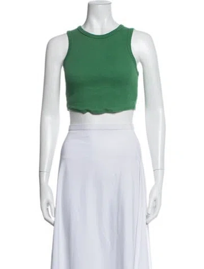 Pre-owned Ksubi Crew Neck Sleeveless Crop Top In White