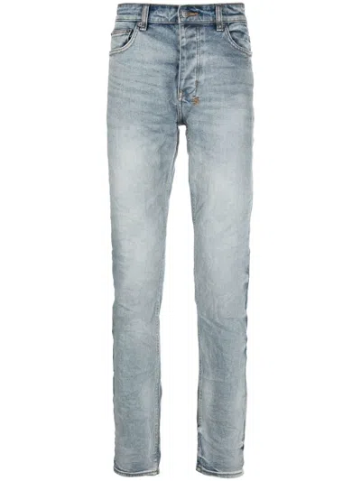 KSUBI CRINKLED SLIM-CUT JEANS