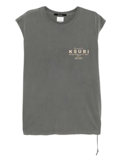 Ksubi Cut-off Cotton Vest In Gray