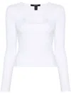 Ksubi Cut-out Ribbed Top In White