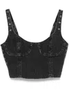 Ksubi Dauphine Crop Top In Black