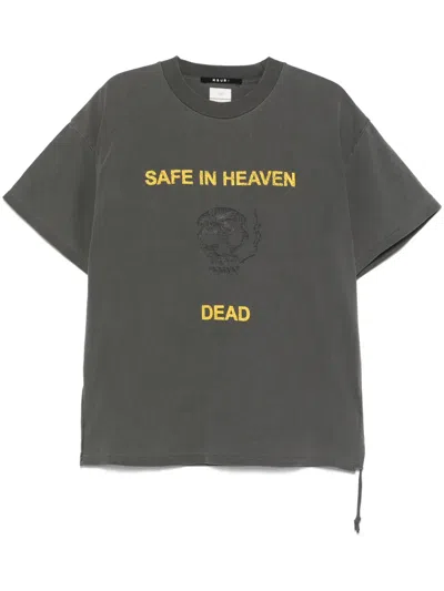 Ksubi Dead Ekcess Oversize Graphic T-shirt In Charcoal