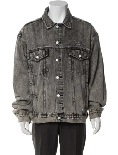 Pre-owned Ksubi Denim Jacket In Gray