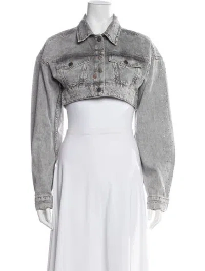 Pre-owned Ksubi Denim Jacket In Gray