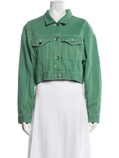 Pre-owned Ksubi Denim Jacket In Green