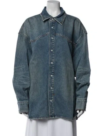 Pre-owned Ksubi Denim Jacket W/ Tags In Blue
