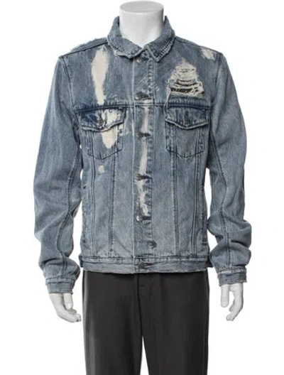 Pre-owned Ksubi Denim Jacket W/ Tags In Blue