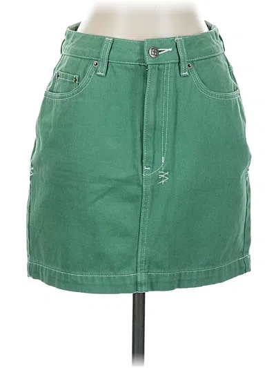 Pre-owned Ksubi Denim Skirt In Green