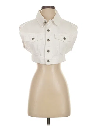 Pre-owned Ksubi Denim Vest In White