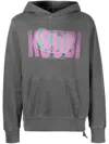 Ksubi Deranged Kash Logo-print Hoodie In Charcoal Grey