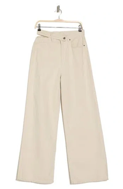 Ksubi Detached Wide Leg Pants In Ecru White