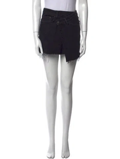 Pre-owned Ksubi Distressed Accents Mini Skirt In Black