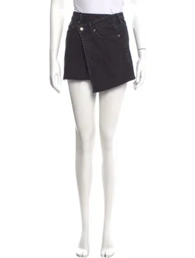 Pre-owned Ksubi Distressed Accents Mini Skirt In Black