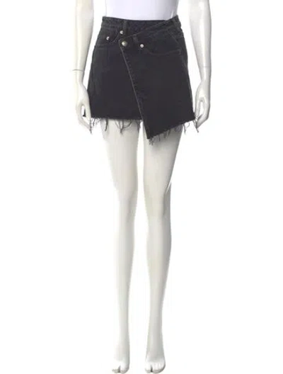 Pre-owned Ksubi Distressed Accents Mini Skirt In Black