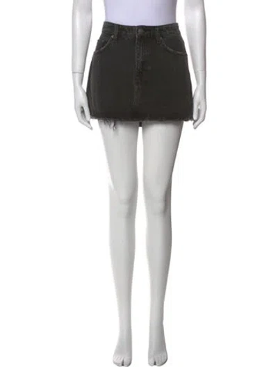 Pre-owned Ksubi Distressed Accents Mini Skirt In Multi
