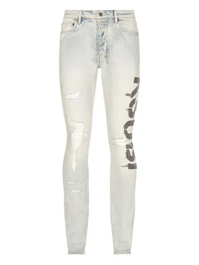 Ksubi Distressed Skinny Jeans In White
