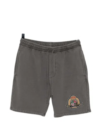 Ksubi Drawstring Graphic Shorts In Gray