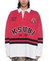 Ksubi Duke Oversized Jersey Varsity Long Sleeve Tee In Multi