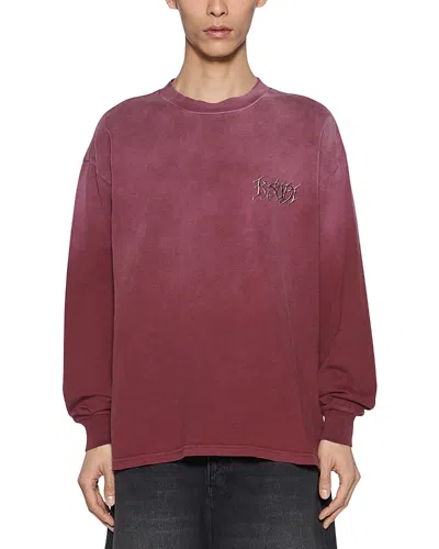 Ksubi Ekcess Cotton Metal Logo Ox Fade Shirt In Burgundy