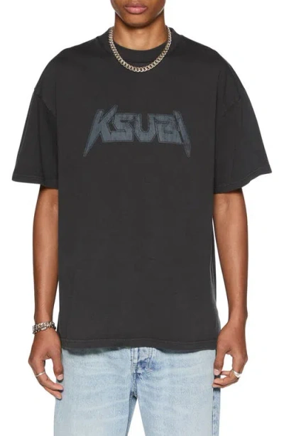 Ksubi Electric Ekcess Cotton Graphic T-shirt In Black