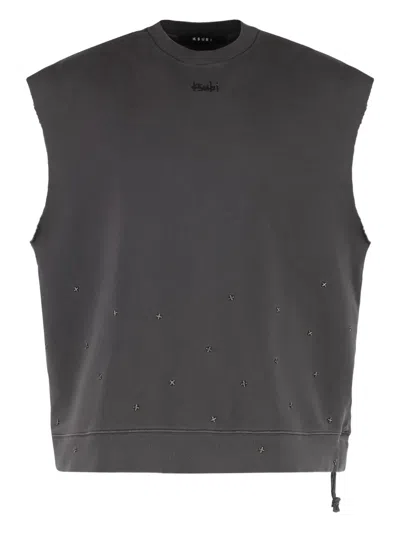 Ksubi Embellished Sleeveless Vest In Gray