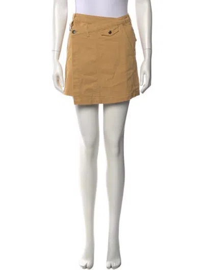Pre-owned Ksubi Embroidered Accent Mini Skirt In Neutrals