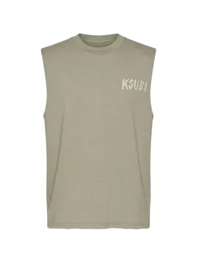 Ksubi Embroidered Sleeveless Vest In Green