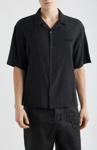 Ksubi End Diner Logo Camp Shirt In Black