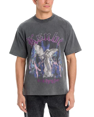 Ksubi Fallen Ekcess Logo Graphic Tour T-shirt In Gray