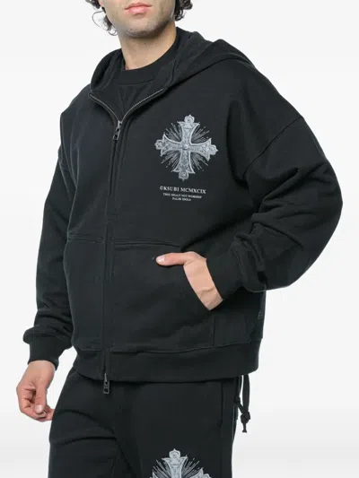 Ksubi False Idols Ekcess Zip-up Hoodie In Black