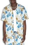 Ksubi Floralist Resort Short Sleeve Shirt In Multi In Multi Blue