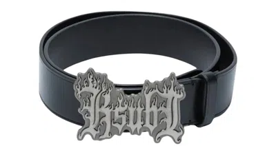 Pre-owned Ksubi Fuego Belt In Black