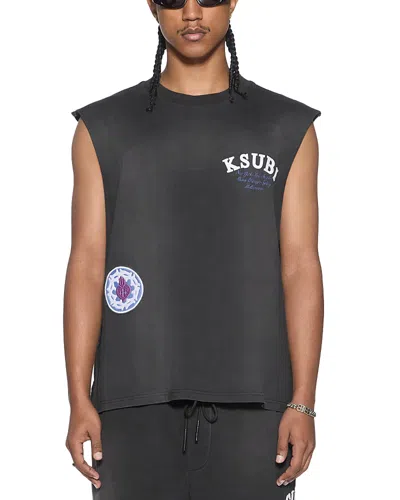 Ksubi Genesis Sleeveless Logo T-shirt In Black