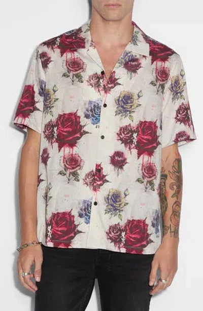 KSUBI KSUBI GRAFF ROSE FLORAL LYOCELL CAMP SHIRT