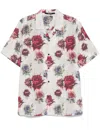Ksubi Gray & Red Graff Rose Resort Shirt In Grey