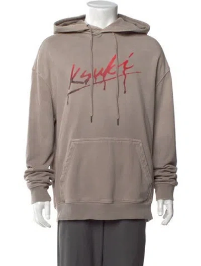 Pre-owned Ksubi Graphic Print Crew Neck Hoodie In Neutral