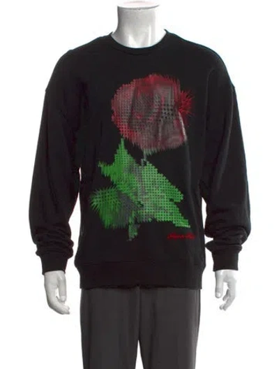 Pre-owned Ksubi Graphic Print Crew Neck Pullover In Black