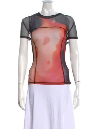 Pre-owned Ksubi Graphic Print Crew Neck Top In Multi