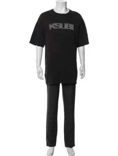Pre-owned Ksubi Graphic Print Crew Neck T-shirt In Black