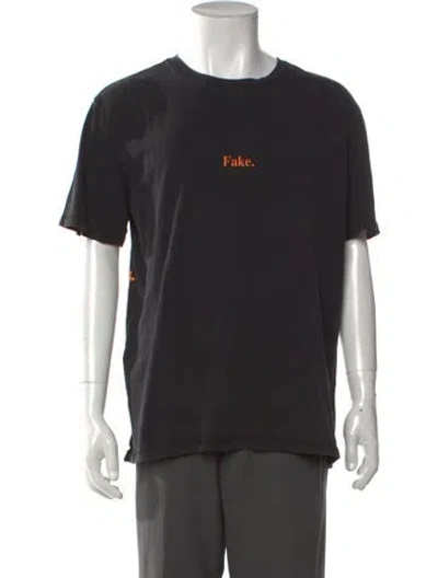 Pre-owned Ksubi Graphic Print Crew Neck T-shirt In Black