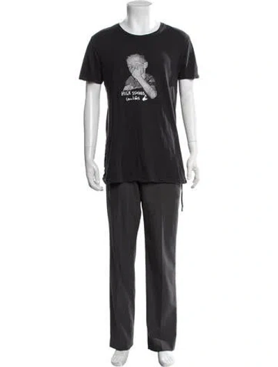 Pre-owned Ksubi Graphic Print Crew Neck T-shirt In Black